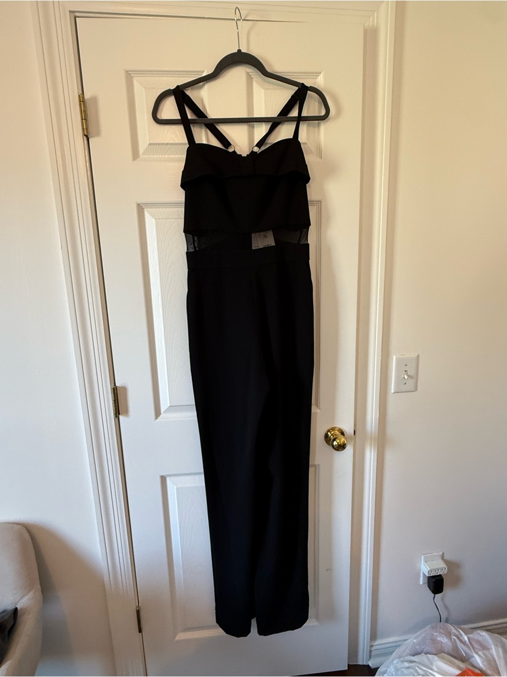Black Strappy Cocktail Jumpsuit